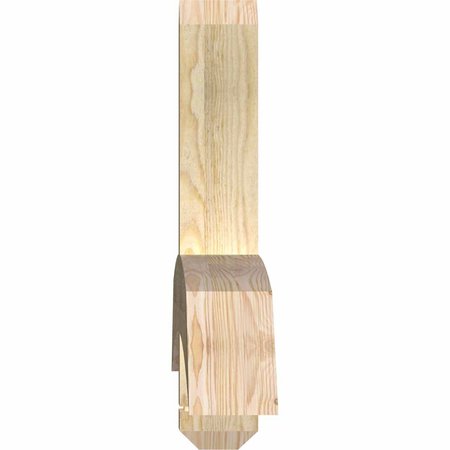 Ekena Millwork Bellingham Rough Sawn Timber Gable Bracket, Douglas Fir, 60"W x 20"H x 4"D x 4"F, 8/12 Pitch GBW060X20X0404BEL00RDF